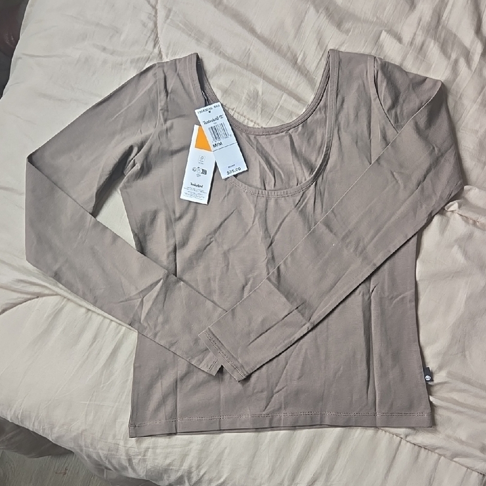 Women's Long Sleeve Top in Taupe
